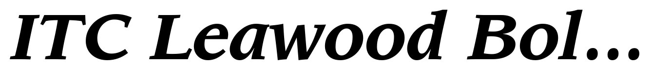 ITC Leawood Bold Italic